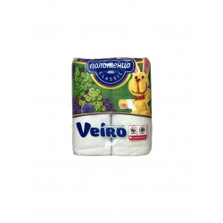 Полотенце рулон Veiro бумага 250х220мм   2 сл. Classic белый 2 шт/уп.