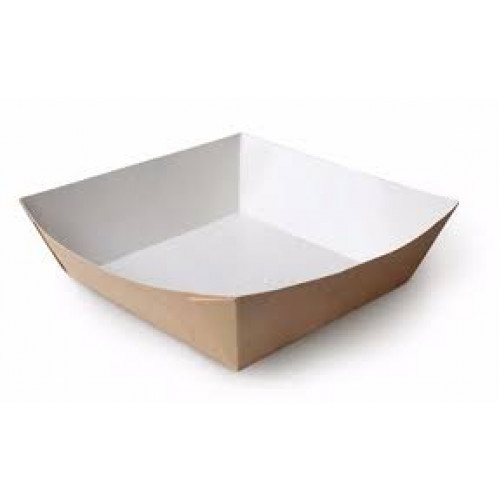Упаковка ECO картон 550 мл 139х139х42мм ECO TRAY 550 крафт 300 шт/уп.