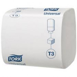 Бумага туалетная листовая Tork целлюлоза 230х110 см 1 сл. Т3 белый 40 шт/кор.
