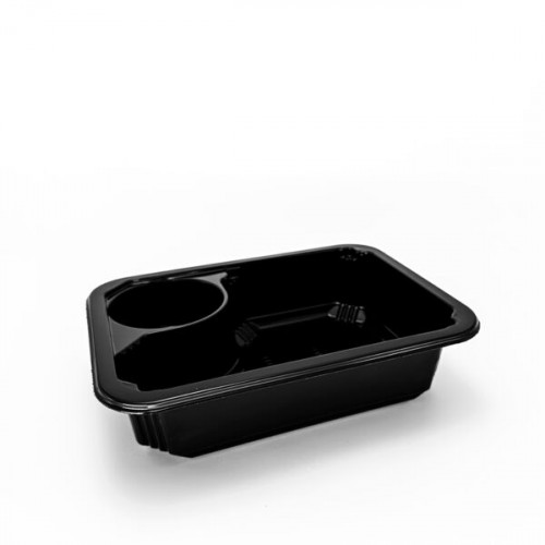 Лоток GP МАР PP 187х137х45 мм секция соус черный 480 шт/кор.