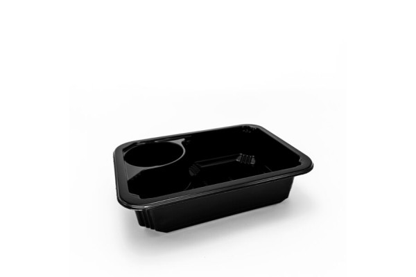 Лоток GP МАР PP 187х137х45 мм секция соус черный 480 шт/кор.