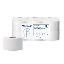 Бумага туалетная  Tellus бумага 200 м 1 сл. T2 белый 12 шт/уп.