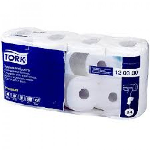 Бумага туалетная рулон Tork целлюлоза 3 сл. T4 Premium 8 шт/уп.